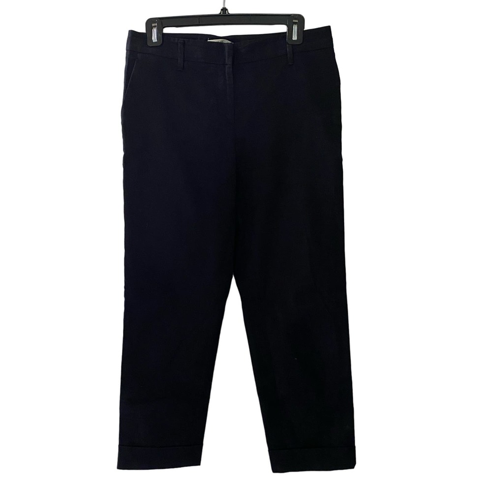 Prada Black Flat Front Straight Leg Dress Pants Size 44 US 8